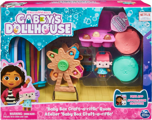 Gabby'S Dollhouse, Baby Box Cat Craft-A-Riffic Room with Exclusive Figure, Accessories, Furniture and Dollhouse Delivery, Kids Toys for Ages 3 and Up