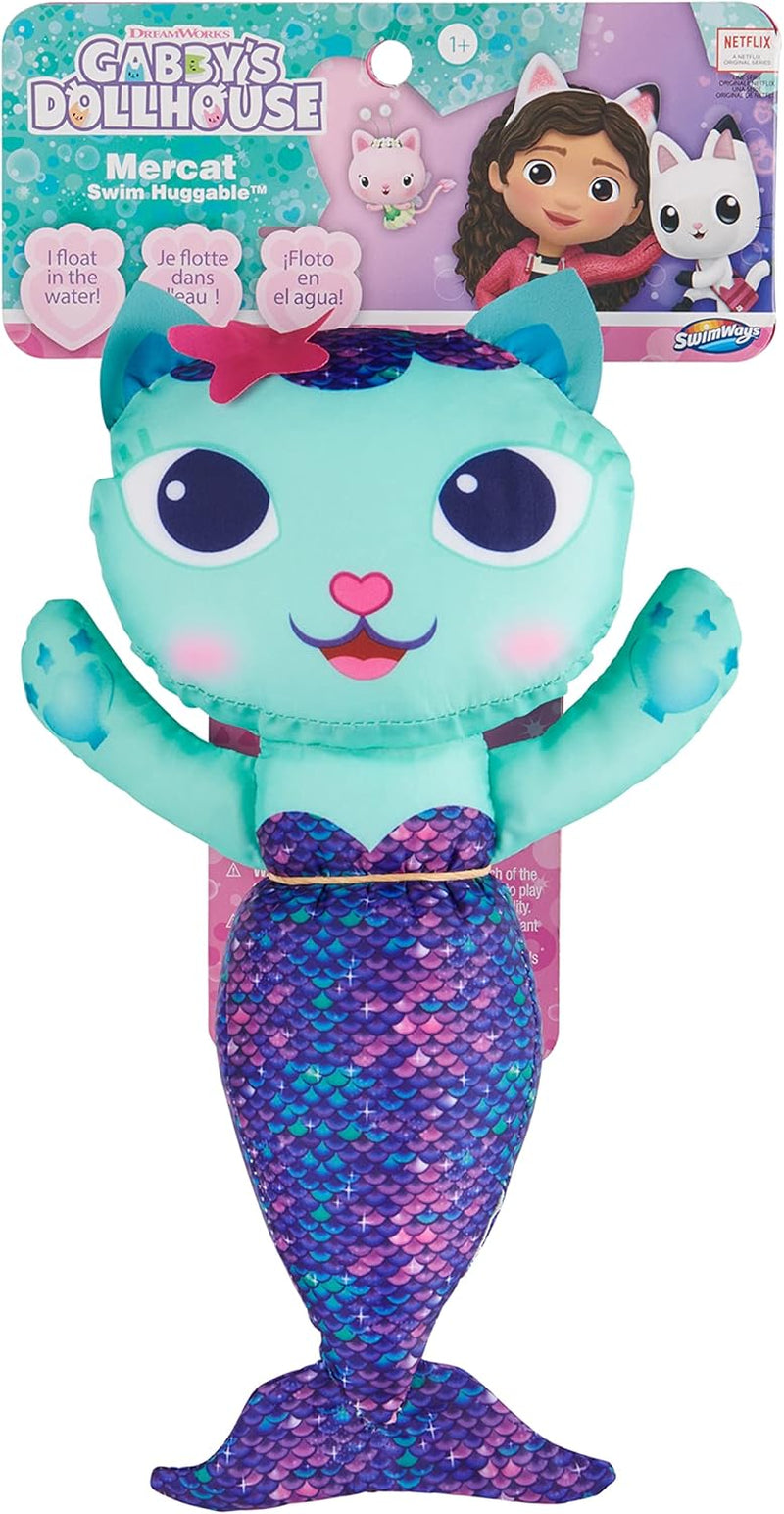 Dive into Fun with Gabby’s Dollhouse Mercat Swim Huggable - The Ultimate Floating Plush Toy for Kids Aged 1 & Up!